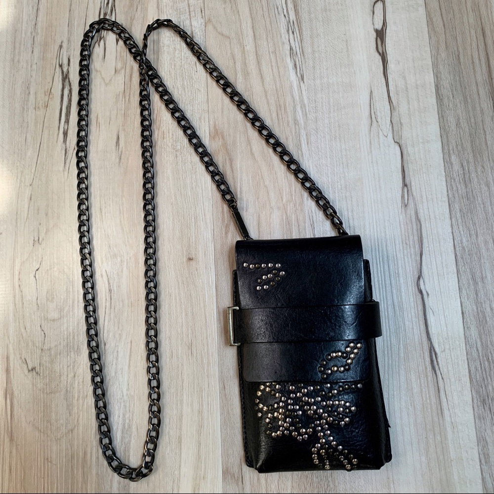 ⛓DIESEL⛓ studded leather neck wallet